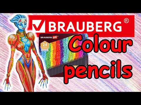 Видео: Обзор цветные карандаши BRAUBERG Сolour pencils BRAUBERG