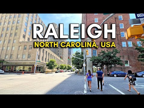 Видео: Вождение по центру Роли, Северная Каролина, США - 4K