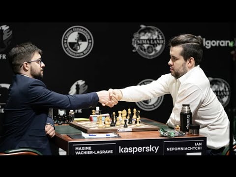 Видео: Французская з-а с-а Винавера (7.h4) Вашье-Лаграв - Непомнящий, Екатеринбург (7 партия) 2020 (1-0)