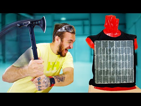 Видео: БРОНЕЖИЛЕТ ИЗ 100 ЗАЩИТНЫХ СТЕКОЛ ДЛЯ ТЕЛЕФОНА!