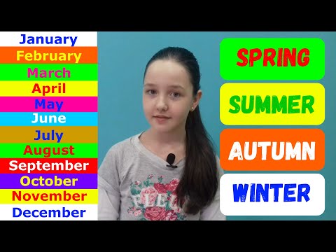 Видео: Времена года и месяца. Seasons and months.