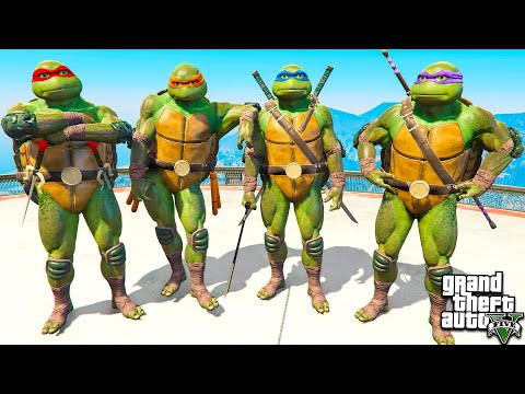 Видео: ЧЕРЕПАШКИ НИНДЗЯ ПРОТИВ ШРЕДДЕРА В ГТА 5 МОДЫ! ОБЗОР МОДА В GTA 5! ИГРЫ ГТА ВИДЕО MODS