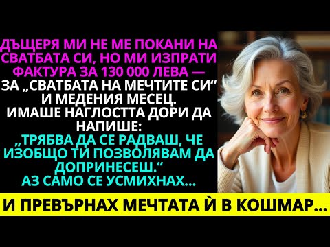 Видео: Дъщеря ми не ме покани на сватбата, но ми прати сметка от 130 000 лв. да я платя