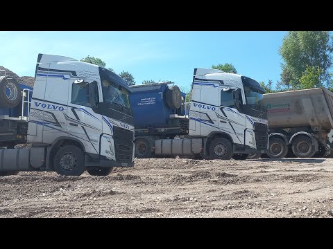 Видео: работа на самосвале выгрузка отсева на тонаре