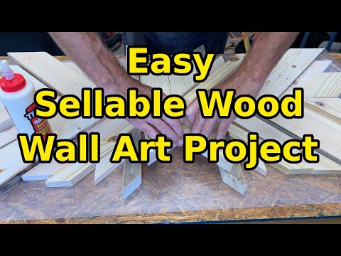 Видео: Настенное искусство из деревянных отходов, которое можно продать – начинающий мастер по столярном...