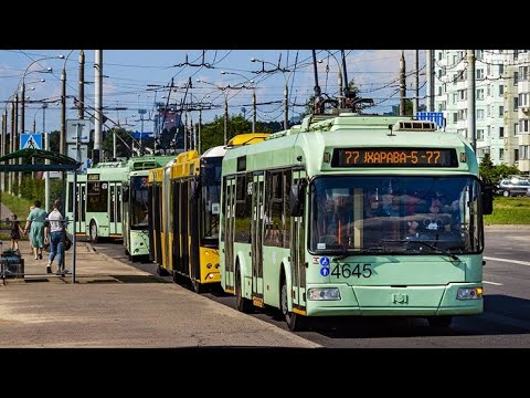 Видео: Троллейбус Минска БКМ 321 бортовой номер 4645 маршрут 13 (информатор данченко)