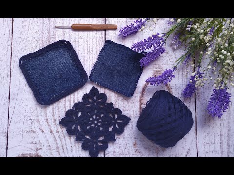 Видео: Кардиган "Jeans". Крючок + ткань. Часть 3. Вяжем мотив 4-5 ряды.