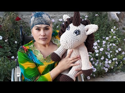 Видео: Вязаный Единорог крючком 1 часть