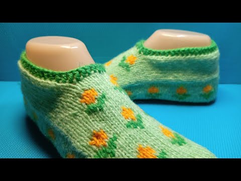 Видео: #1023 💥 ТАПОЧКИ ДЛЯ ДОМА С ОРНАМЕНТОМ.💫