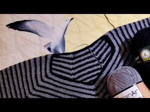 Видео: Начало джемпера "Чайка" крючком.