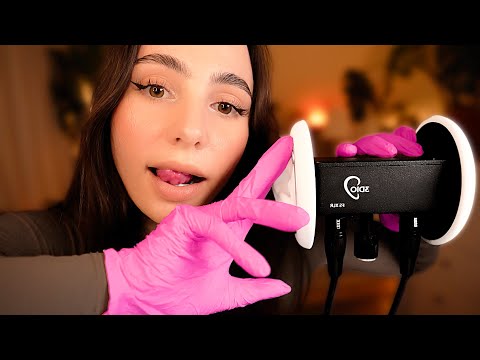 Видео: ASMR 3Dio влажные звуки рта 👄 и звуки перчаток 🧤 Без разговоров 🤫