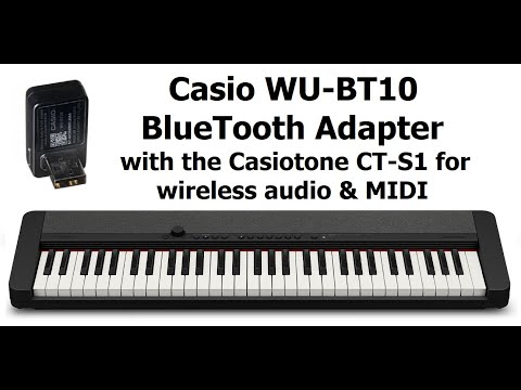 Видео: Адаптер Casio WU-BT10 BlueTooth — с клавиатурой Casiotone CT-S1