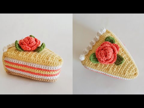 Видео: Вязаный торт крючком. Cake crochet pattern