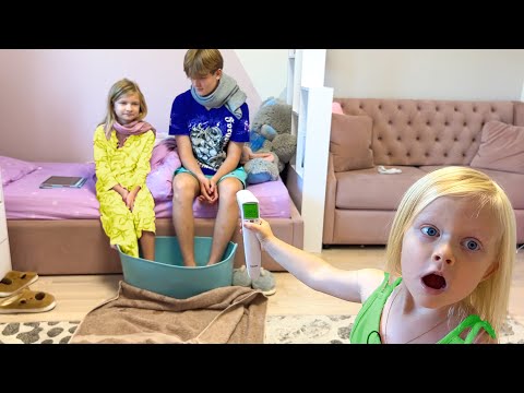 Видео: СОФИЯ С БРАТОМ ЗАБОЛЕЛИ. СОФУНЬЯ ШАЛУНЬЯ