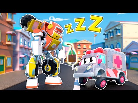 Видео: 🤖 Робот-скорая помощь усыпляет всех 😴 Robofuse | Мультфильмы про машины для детей