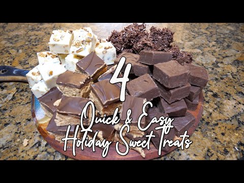 Видео: 4 быстрых и простых сладких праздничных угощения