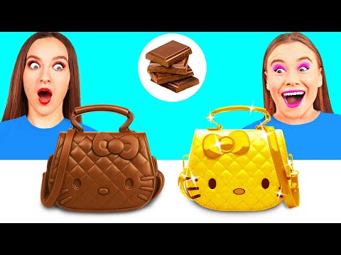 Видео: Челлендж. Шоколадная Еда vs Настоящая еда | Умные Гаджеты или Лайфхаки от Crazy DO