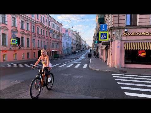 Видео: Walking Tour in St Petersburg 4К №332 Empty city