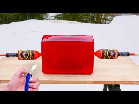 Видео: ЭКСПЕРИМЕНТ: Ракета XXL VS Желе