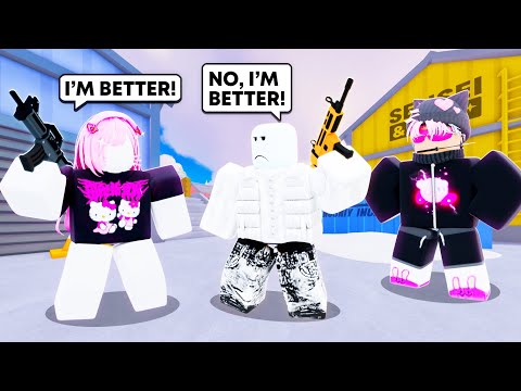 Видео: Моя дочь решает бросить вызов моему сыну в Roblox Rivals!