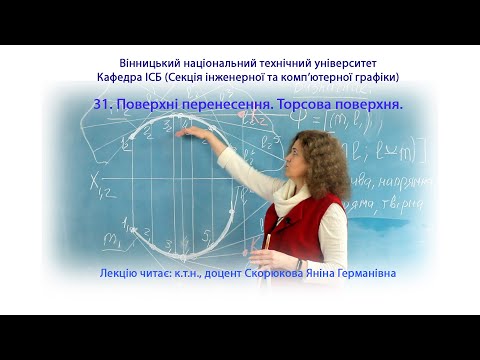 Видео: 31. Поверхні перенесення. Торсова поверхня.