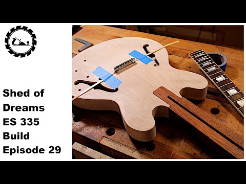Видео: Shed of Dreams ES 335 сборка Эпизод 29: Нарезание шипа на грифе.