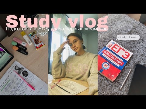 Видео: Study vlog🎀готовлюсь к егэ/сдаю экзамены