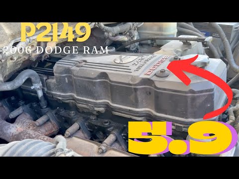 Видео: Как исправить ошибку P2149 | Dodge Ram 2500 5.9 2006 года с кодом P2149 | Замена прокладки клапан...