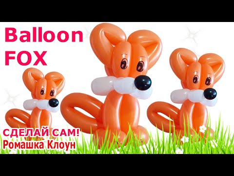 Видео: ЛИСА ИЗ ШАРИКОВ как сделать Balloon Animal FOX Tutorial Cómo hacer un zorro con globos