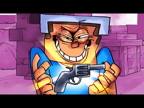 Видео: Minecraft, но у Стива есть пистолет (анимация)