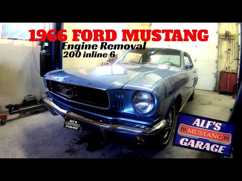 Видео: Снятие двигателя 200 рядный 6-цилиндровый Ford Mustang 1966 года