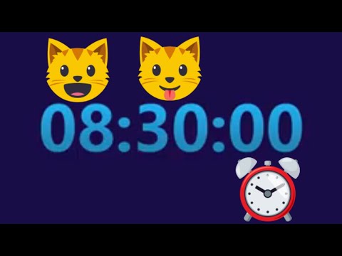 Видео: Таймер на 8 часов 30 минут (без музыки) с ГРОМКИМ будильником