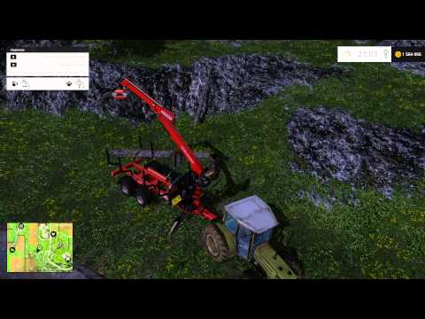 Видео: Как пользоваться погрузчиком бревен в Farming Simulator 2015 (Фермер Симулятор)