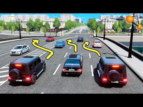 Видео: ДЕПУТАТУ МОЖНО! ШАШКИ в КОРТЕЖЕ на ШОССЕ ► BeamNG.drive