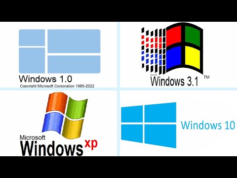 Видео: как нарисовать Windows 1.0 Windows 3.1 Windows XP Windows 10 Logo In MS Paint Draw Home Proffesional