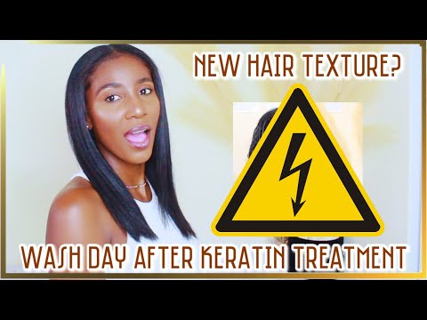 Видео: Первый день мытья после кератинового выпрямления натуральных волос | Cliove Organics | Simply Sub...