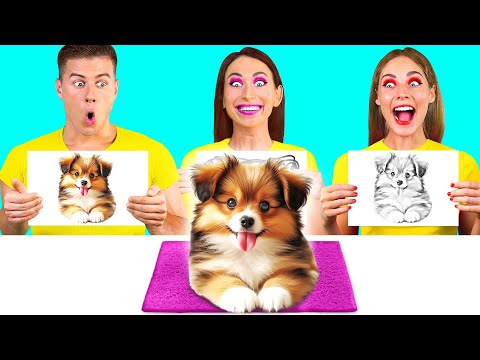 Видео: Кто Лучше Нарисует Предмет, Получит Его | Битвы с Едой от Fun Teen