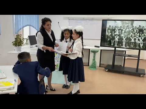 Видео: СШ. им. Ыбырая Алтынсарина Урок русского языка на тему: Семья. Тире между подлежащим и сказуемым