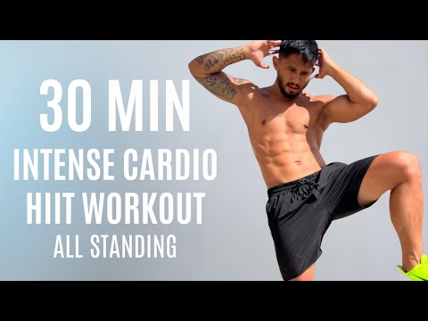 Видео: 30 минут ИНТЕНСИВНОЙ кардиотренировки стоя HIIT — без оборудования, сжигатель жира