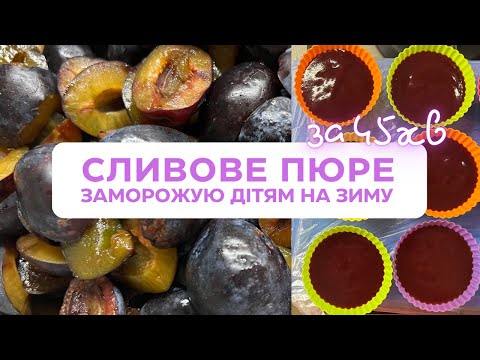 Видео: Сливове пюре | Як заморозити сливу | Прикорм слива | Закреп в дитини