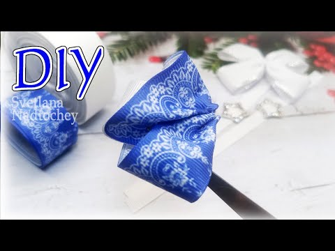 Видео: DIY /  Зимние бантики из лент / Школьный вариант