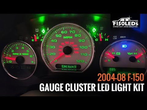 Видео: 2004-08 F-150 Комплект светодиодных фонарей для приборной панели Установка F150LEDS.COM