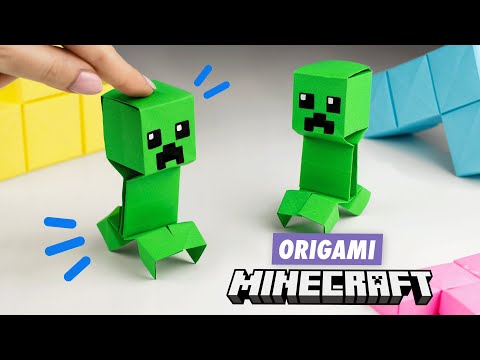Видео: Оригами Майнкрафт Крипер из бумаги | Игрушка Майнкрафт из бумаги | Origami Minecraft Paper Creeper