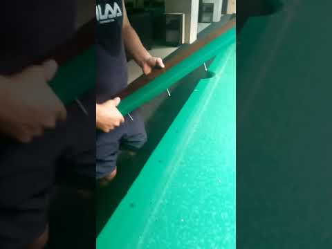 Видео: Перетяжка бильярдного стола