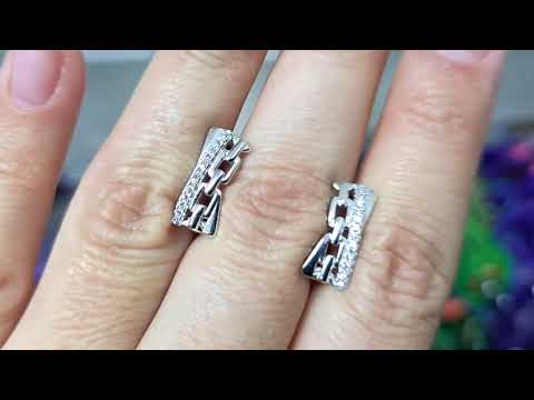 Видео: Серьги  - серебро в родии.