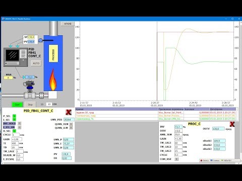 Видео: Simatic Step7 - FB41 Cont_C - применение пид регулятора