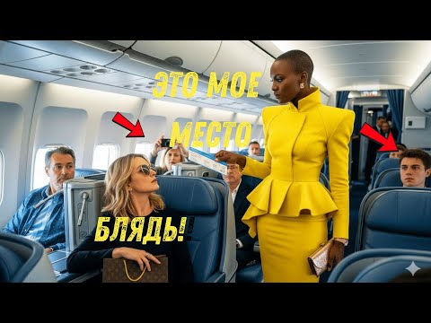 Видео: Белая женщина садится в самолет и обнаруживает, что она владеет всей авиакомпанией.