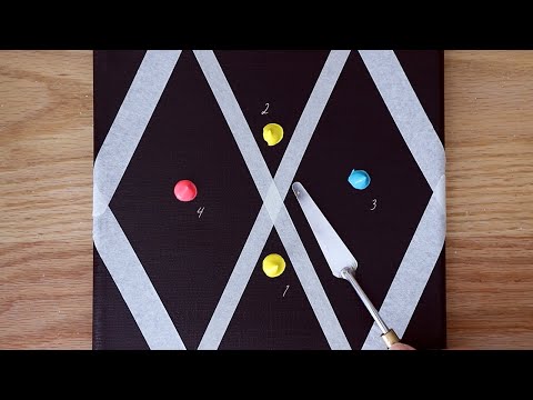 Видео: Акриловая картина | Млечный путь и Аврора | Учебник для рисования черным холстом