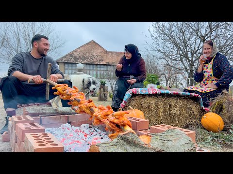 Видео: Самая спокойная жизнь на свете! Уникальный способ приготовления цыплят |Кавказская деревенская жизнь