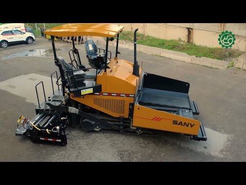 Видео: Видеообзор асфальтоукладчика SANY SAP60C-8